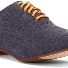 Sebago Hutton Cap Toe Navy Linen