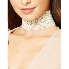 Bijuterii Femei Forever21 Embroidered Lace Choker Cream
