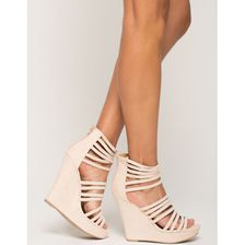 Incaltaminte Femei CheapChic New Heights Wedge Nude