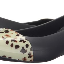 Crocs Sienna Leopard Fade Flat Graphite