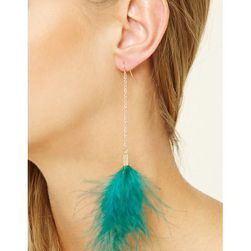 Bijuterii Femei Forever21 Faux Feather Drop Earrings Goldgreen