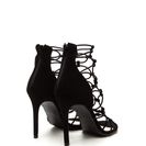 Incaltaminte Femei CheapChic Web Creator Faux Nubuck Caged Heels Black