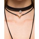 Bijuterii Femei CheapChic Rs Choker And V Wrap 2pc Choker Set Black