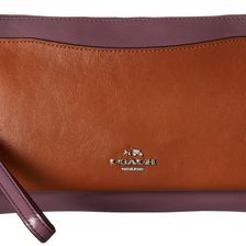 COACH Snap Wristlet SV/Eggplant Multi