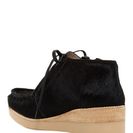 Incaltaminte Femei Derek Lam Ezra Genuine Calf Hair Moc Chukka Wedge Bootie BLACK