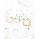 Bijuterii Femei CheapChic Double Row Rhinestone Link Ring Met Gold