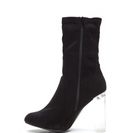 Incaltaminte Femei CheapChic Clear Your Mind Chunky Lucite Booties Black