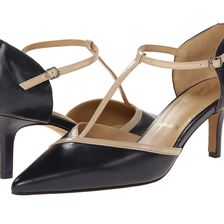 Trotters Amelia Navy/Nude Glazed Kid Leather/Soft Patent Leather
