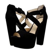 Jessica Simpson Derian Black Lux Kid Suede
