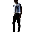 Accesorii Femei Scotch Soda Structured Scarf with Short Fringes BlueWhite