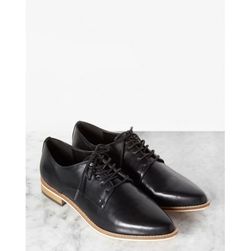 Incaltaminte Femei Forever21 Faux Leather Pointed-Toe Oxfords Black