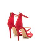 Incaltaminte Femei CheapChic Three To One Faux Suede Strappy Heels Red
