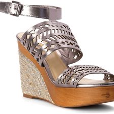 Ralph Lauren Georgina New Silver Metallic Kidskin