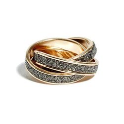 Bijuterii Femei GUESS Gold-Tone Intertwined Glitter Ring gold
