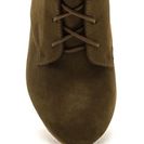 Incaltaminte Femei CheapChic Supreme Strut Faux Suede Lace-up Booties Olive