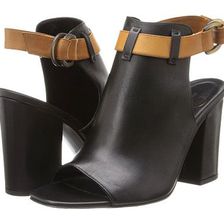 Incaltaminte Femei Delman Aggie Black CalfskinCuoio Vachetta
