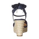 Incaltaminte Femei Michael Kors Margie Closed Toe Wedge Navy Small Weave Canvas