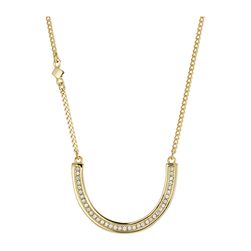 Cole Haan 17" U Shape Crystal Pendant Necklace Gold/Crystal