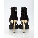 Incaltaminte Femei Forever21 Metallic Mesh-Paneled Sandals Black