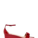 Incaltaminte Femei Salvatore Ferragamo Red Margot Two Piece Demi Wedge Sandals Red