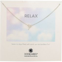 Dogeared Relax Palm Tree Necklace Sterling Silver