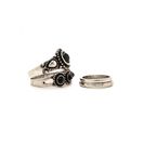 Bijuterii Femei Forever21 Faux Stone Ring Set Bsilverblack