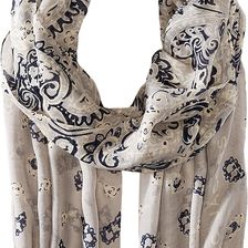 Marc Jacobs Paisley Scarf Silver Multi