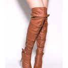 Incaltaminte Femei CheapChic Strap 2 The Top Over-the-knee Boots Cognac