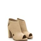 Incaltaminte Femei CheapChic Style Fix Faux Leather Cut-out Booties Natural