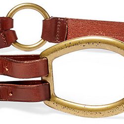 Ralph Lauren Tri-Strap Leather Belt Brown
