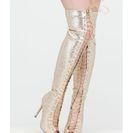 Incaltaminte Femei CheapChic Revamp Metallic Over-the-knee Boots Gold