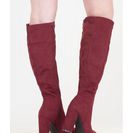 Incaltaminte Femei CheapChic Fierce Style Chunky Faux Suede Boots Burgundy