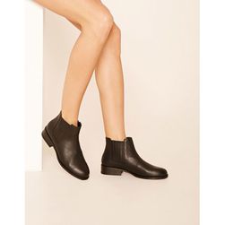 Incaltaminte Femei Forever21 Faux Leather Chelsea Boots Black