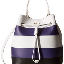 Furla Stacy Small Drawstring Chalk/Navy