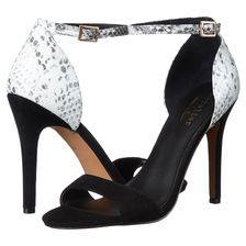 Nicole Miller Artelier Josie Black Suede/Black/White Snake