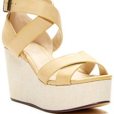 Michael Antonio Gem Platform Wedge Sandal Natural