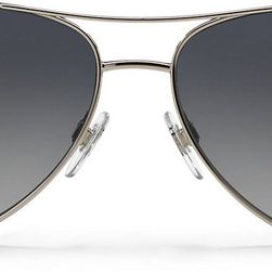 Ralph Lauren Polarized Pilot Sunglasses Silver/Black
