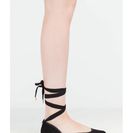 Incaltaminte Femei CheapChic Tie You Over Faux Suede Lace-up Flats Black