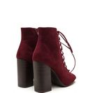Incaltaminte Femei CheapChic Change Of Pace Lace-up Peep-toe Booties Burgundy