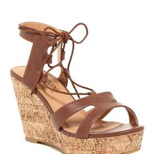 Incaltaminte Femei Elegant Footwear Topaz Lace-Up Wedge Sandal BROWN