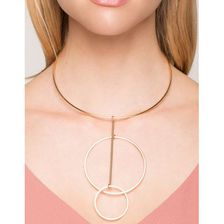 Bijuterii Femei CheapChic Double O Ring Link Metal Choker Met Gold