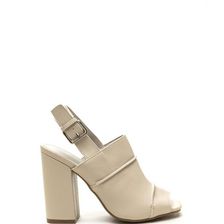 Incaltaminte Femei CheapChic City Sleek Chunky Mule Heels Stone