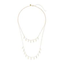 Bijuterii Femei Rebecca Minkoff Layered Bar Fringe Necklace Gold Toned