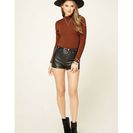 Bijuterii Femei Forever21 Contemporary Mock Neck Sweater Rust