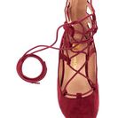Incaltaminte Femei Chase Chloe Preston Lace-Up Flat BURGUNDY