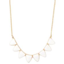 Bijuterii Femei Forever21 Enamel Triangle Pendant Necklace Ivorygold