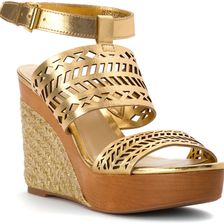 Ralph Lauren Georgina RL Gold Metallic Kidskin