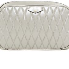 Cole Haan Simone Quilted Leather Crossbody PEWTER