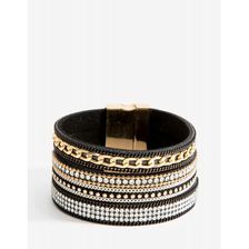 Bijuterii Femei CheapChic Rhinestone Chain Cuff Bracelet Black