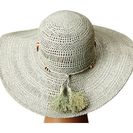 Accesorii Femei LAUREN Ralph Lauren Paper Straw Open Weave Tassel Beach Hat True Sage